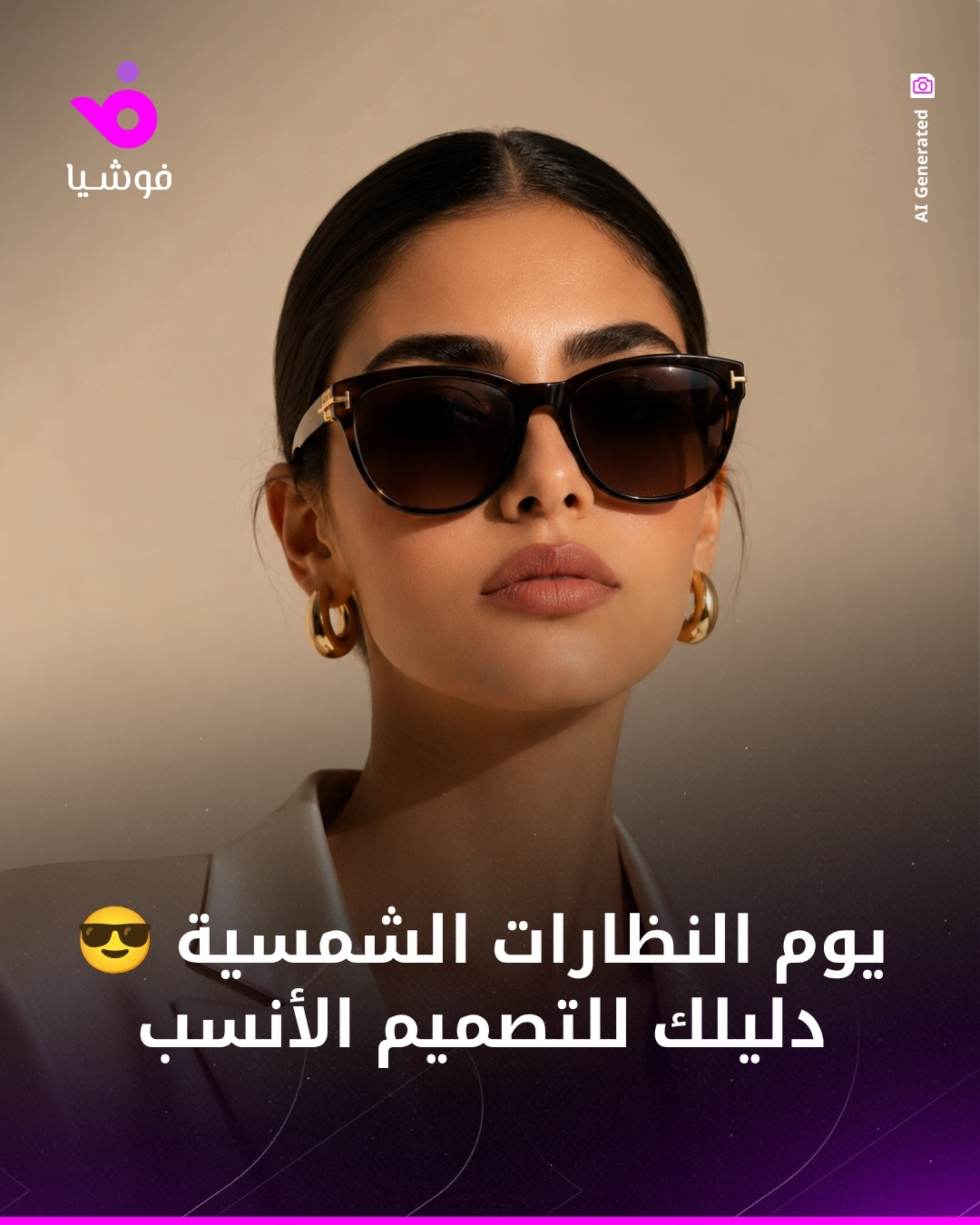 محتوى أزياء بالذكاء الاصطناعي: دليل النظارات - منصة فوشيا